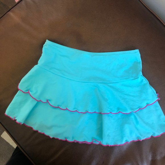 Girls Tie-Dye Swimsuit w/Matching Skirt Sz L/10-12 - Picture 5 of 8